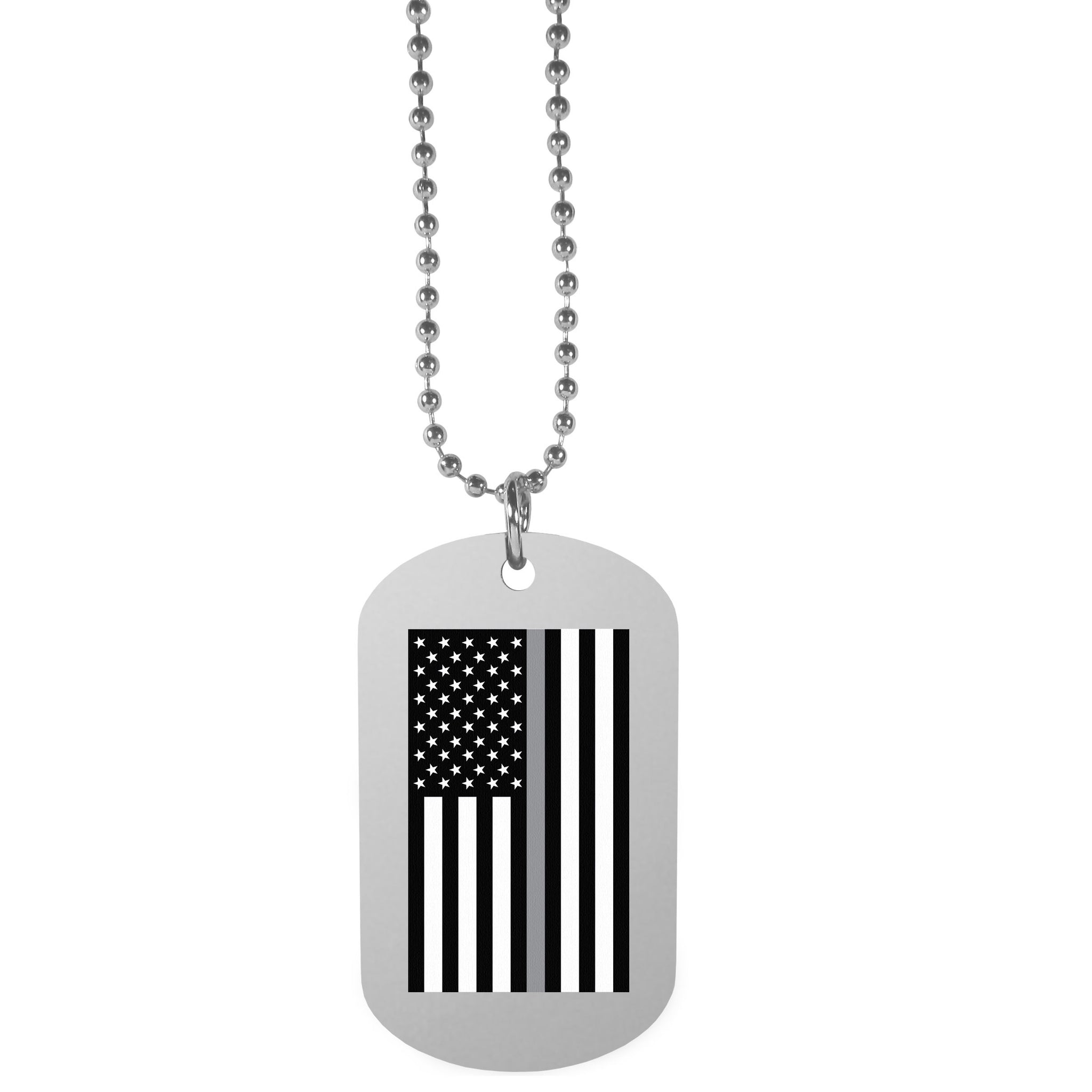 Thin Gray Line National Guard Flag Tag Necklace