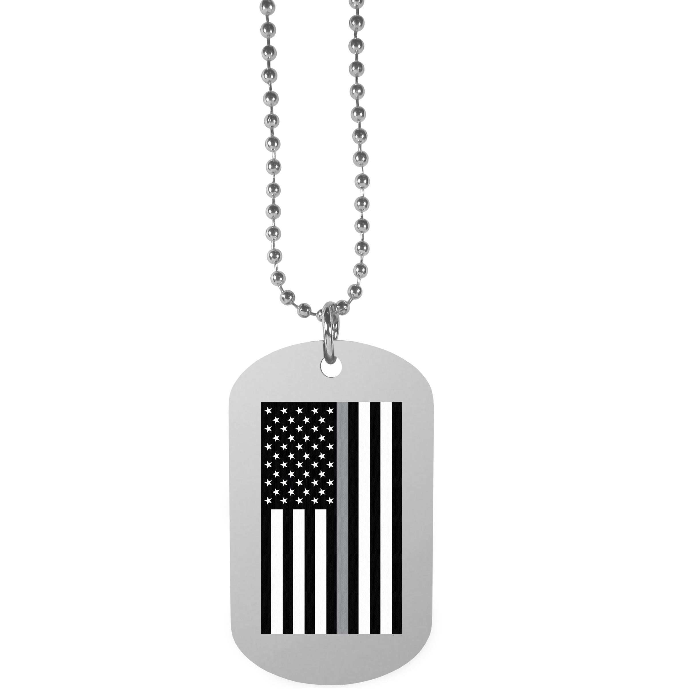 Thin Gray Line Veterans Flag Tag Necklace - Veteran - Flyclothing LLC