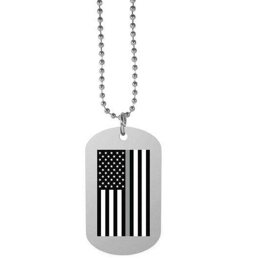 Thin Gray Line Veterans Flag Tag Necklace - Veteran - Flyclothing LLC