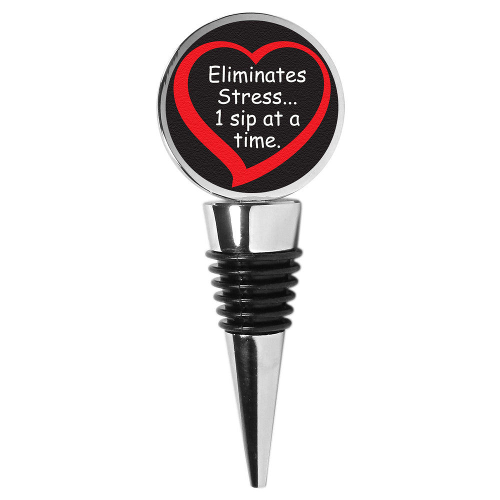 Eliminates Stress Heart Wine Stopper 