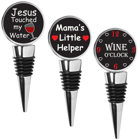 Mixed Mom Wine Stoppers Set of 3 - Flyclothing LLC - Flyclothing LLC