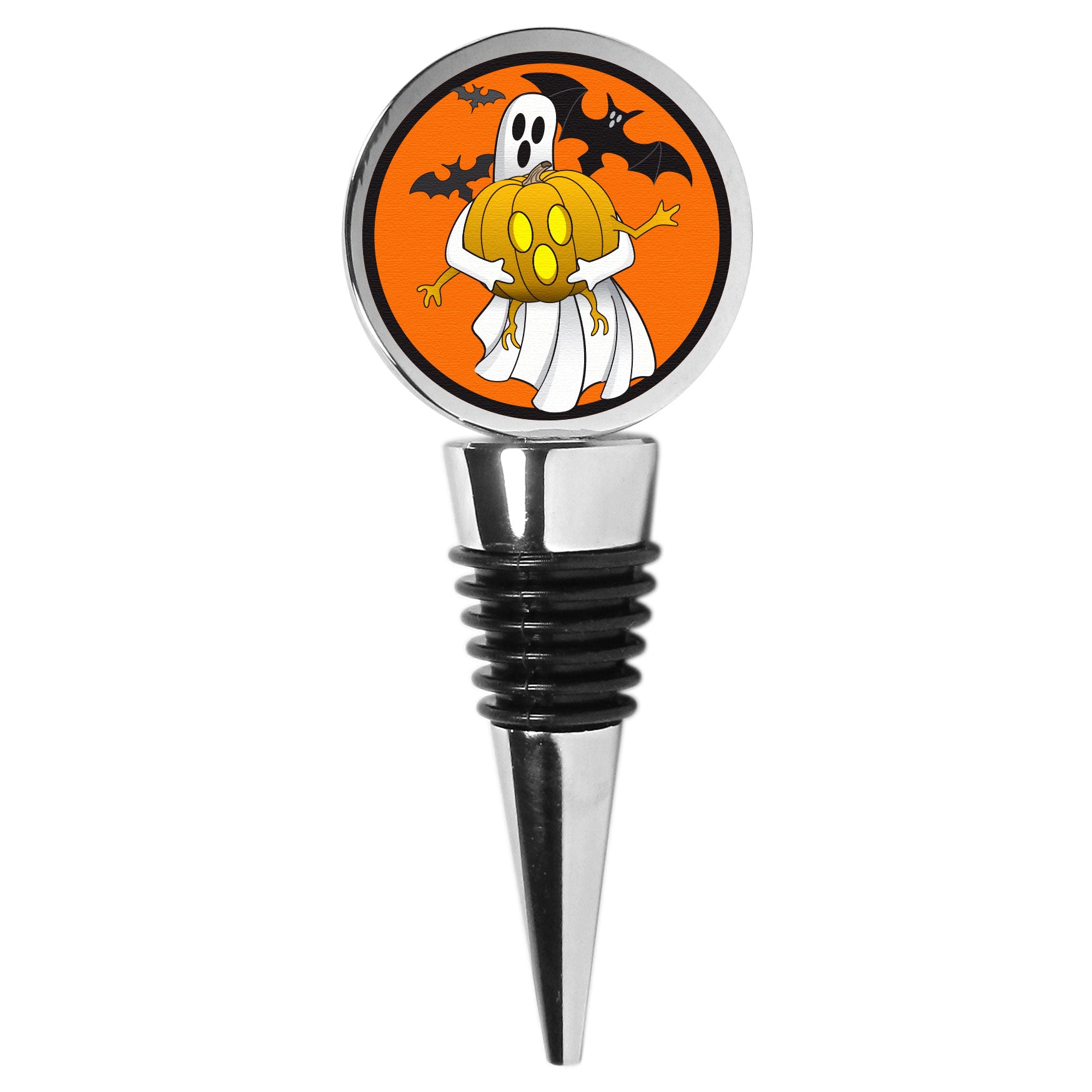 Ghost Carrying Jack O'lantern  Wine Stopper