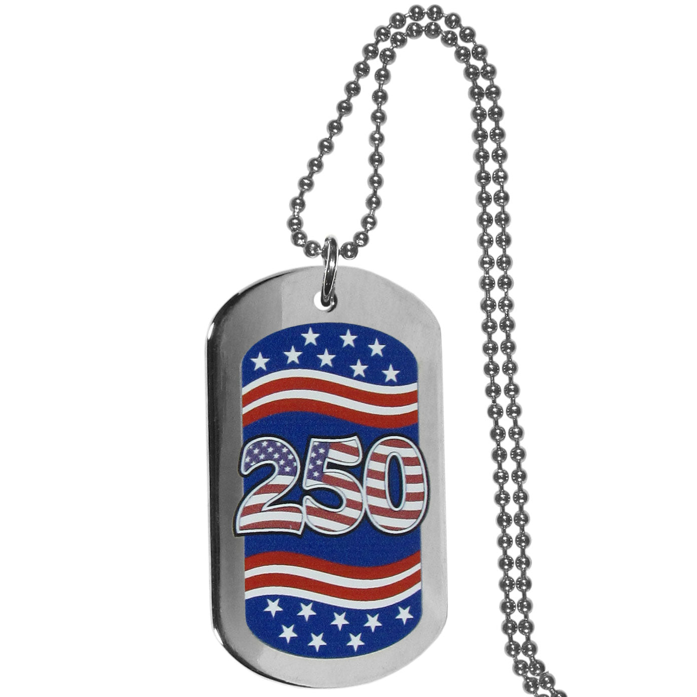 USA 250th Anniversary Star Wave Tag Necklace