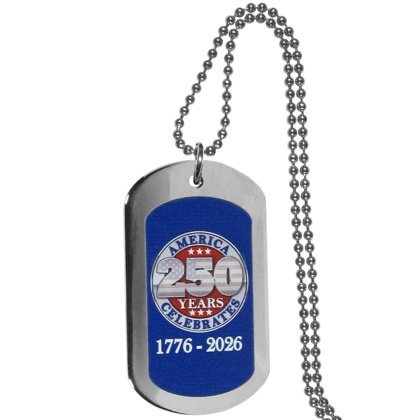 USA 250th Anniversary Tag Necklace, Blue
