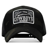 Support Your Local Cowboys Patch Snapback Hat - DIRTY COWBOY USA - Flyclothing LLC