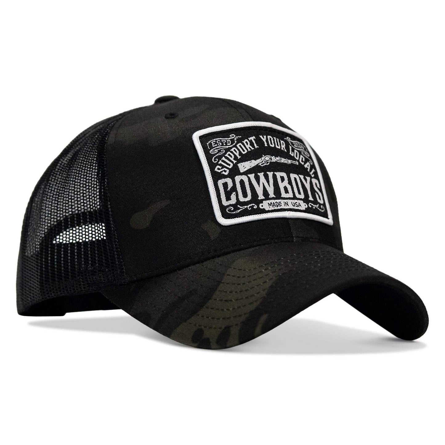 Support Your Local Cowboys Patch Snapback Hat - DIRTY COWBOY USA - Flyclothing LLC