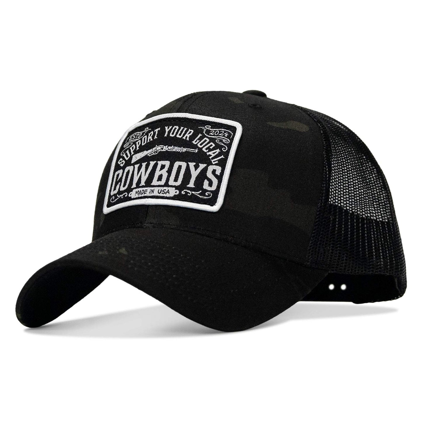 Support Your Local Cowboys Patch Snapback Hat - DIRTY COWBOY USA - Flyclothing LLC