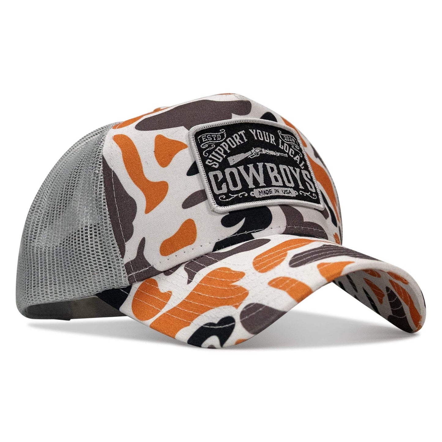Support Your Local Cowboys Patch Five Panel Snapback Hat - DIRTY COWBOY USA - Flyclothing LLC