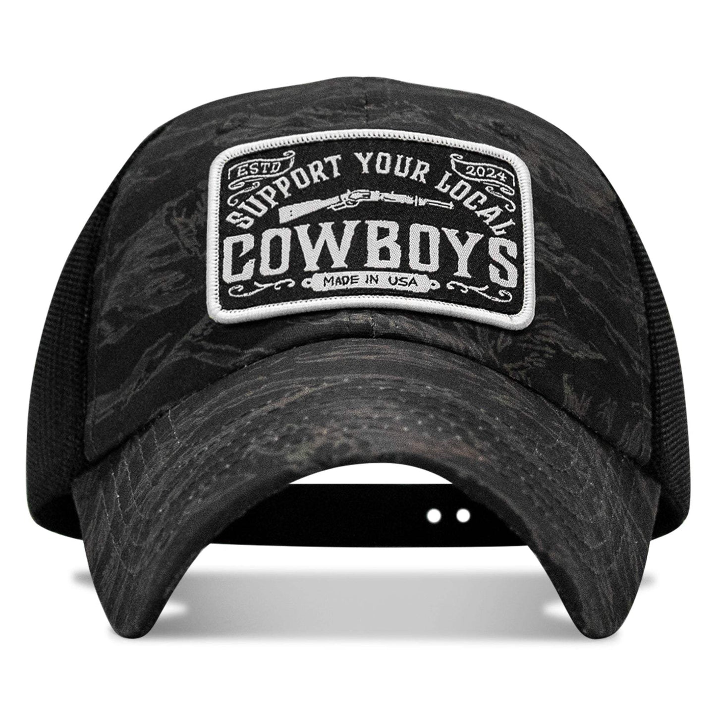 Support Your Local Cowboys Patch Tactical Ripstop Mesh Snapback Hat - DIRTY COWBOY USA - Flyclothing LLC