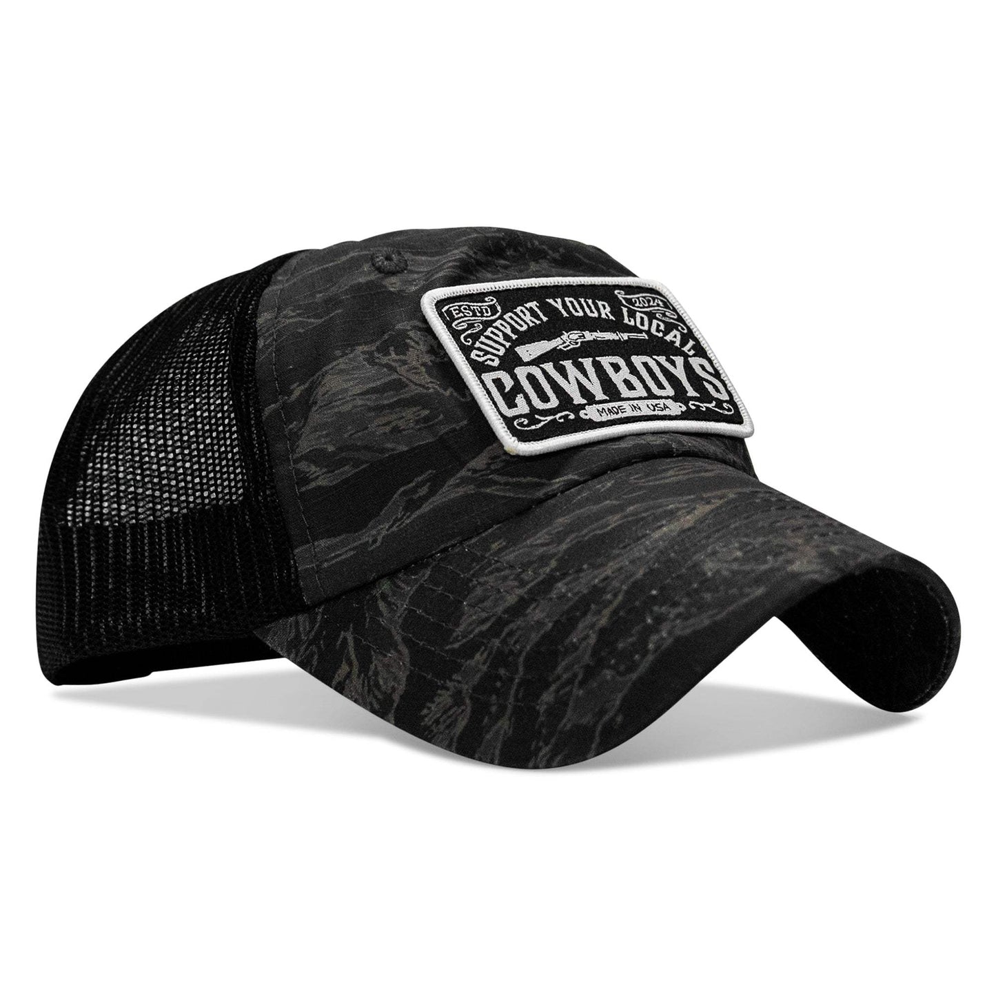 Support Your Local Cowboys Patch Tactical Ripstop Mesh Snapback Hat - DIRTY COWBOY USA - Flyclothing LLC