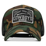 Support Your Local Cowboys Patch Snapback Hat - DIRTY COWBOY USA - Flyclothing LLC