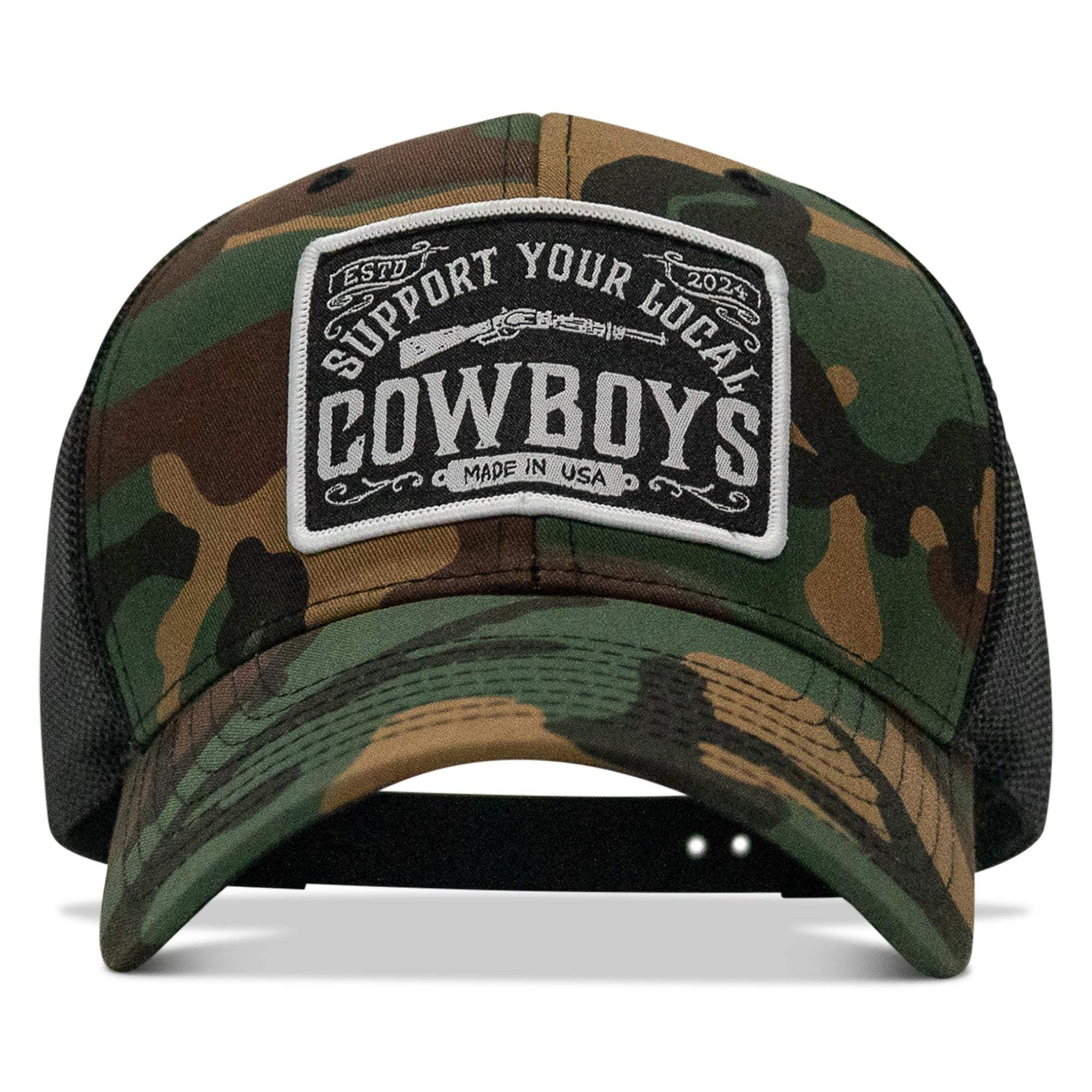Support Your Local Cowboys Patch Snapback Hat - DIRTY COWBOY USA - Flyclothing LLC