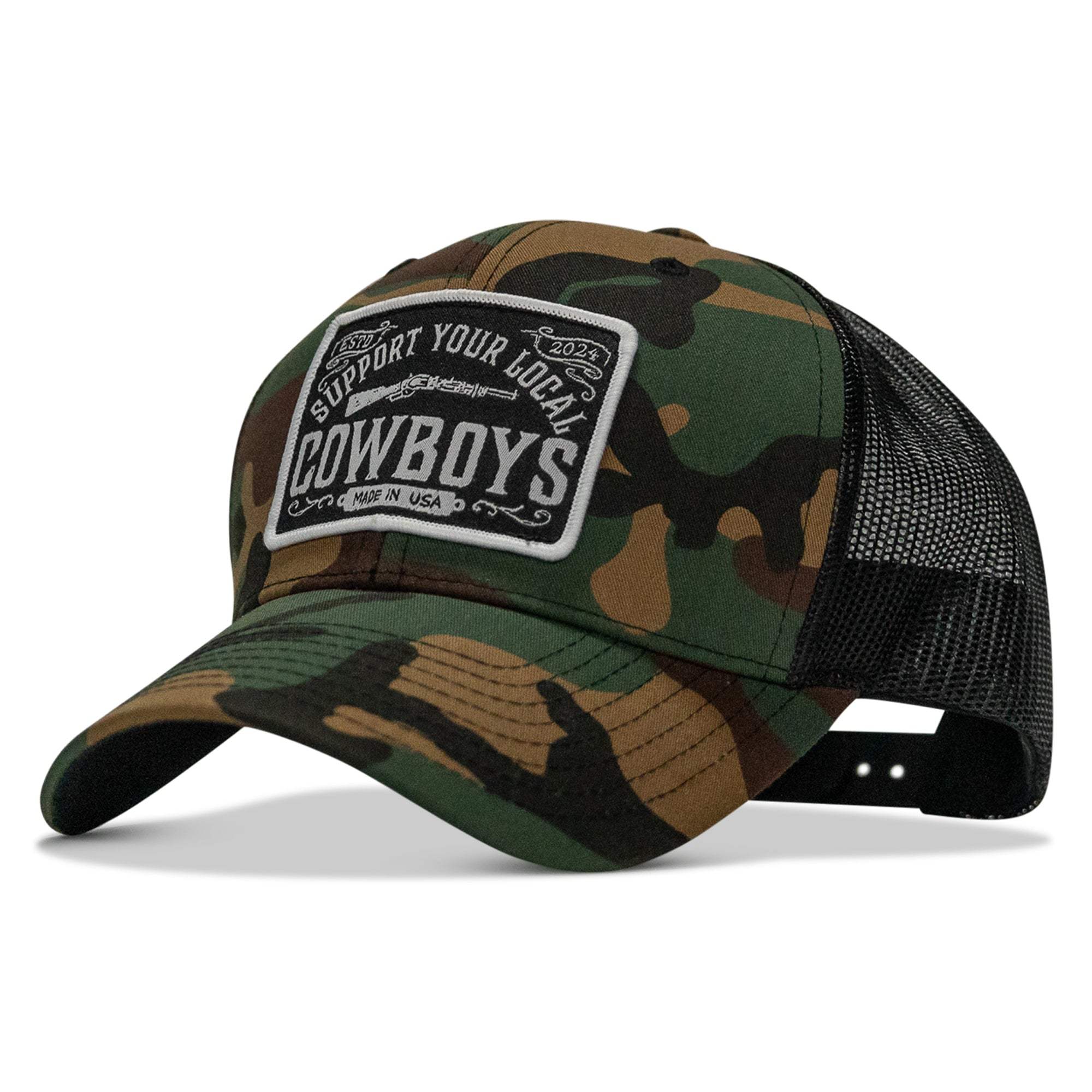 Support Your Local Cowboys Patch Snapback Hat - DIRTY COWBOY USA - Flyclothing LLC