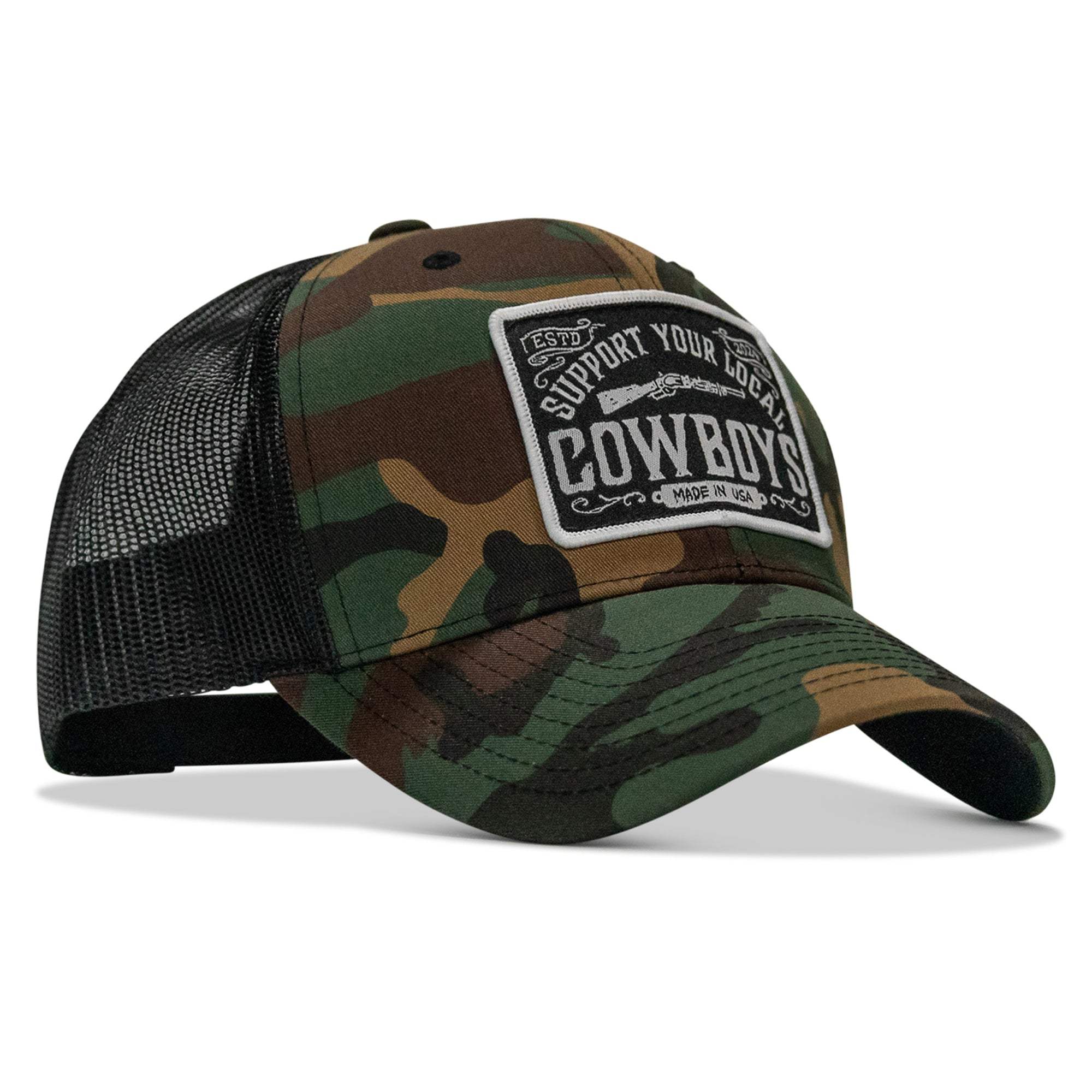 Support Your Local Cowboys Patch Snapback Hat - DIRTY COWBOY USA - Flyclothing LLC