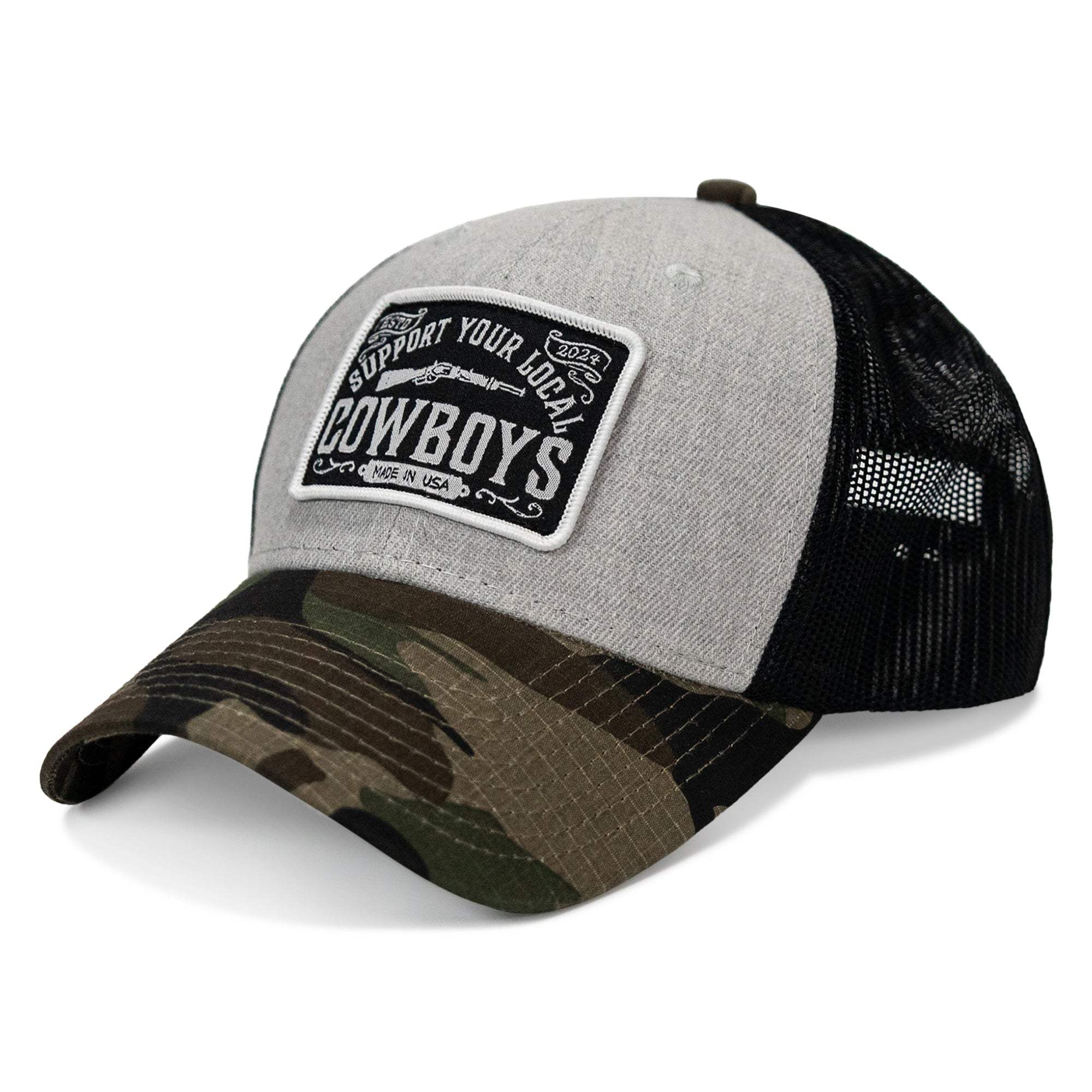 Support Your Local Cowboys Patch Snapback Hat - DIRTY COWBOY USA - Flyclothing LLC