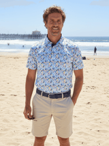 Surfs up Performance Polo - White Water Life - Flyclothing LLC