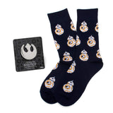 Star Wars BB-8 Navy Dress Socks and Rebel Alliance Starbird Crest Lapel Pin Gift Set - Cufflinks.com - Flyclothing LLC