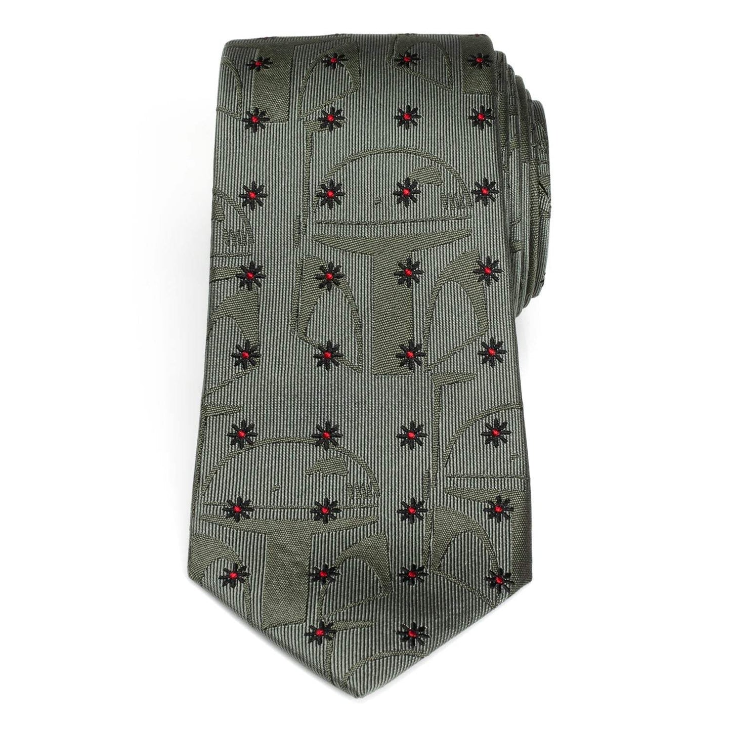 Star Wars Boba Fett Green Floral Motif Tie - Cufflinks.com - Flyclothing LLC