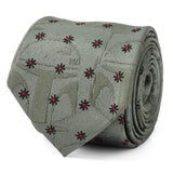 Star Wars Boba Fett Green Floral Motif Tie - Cufflinks.com - Flyclothing LLC