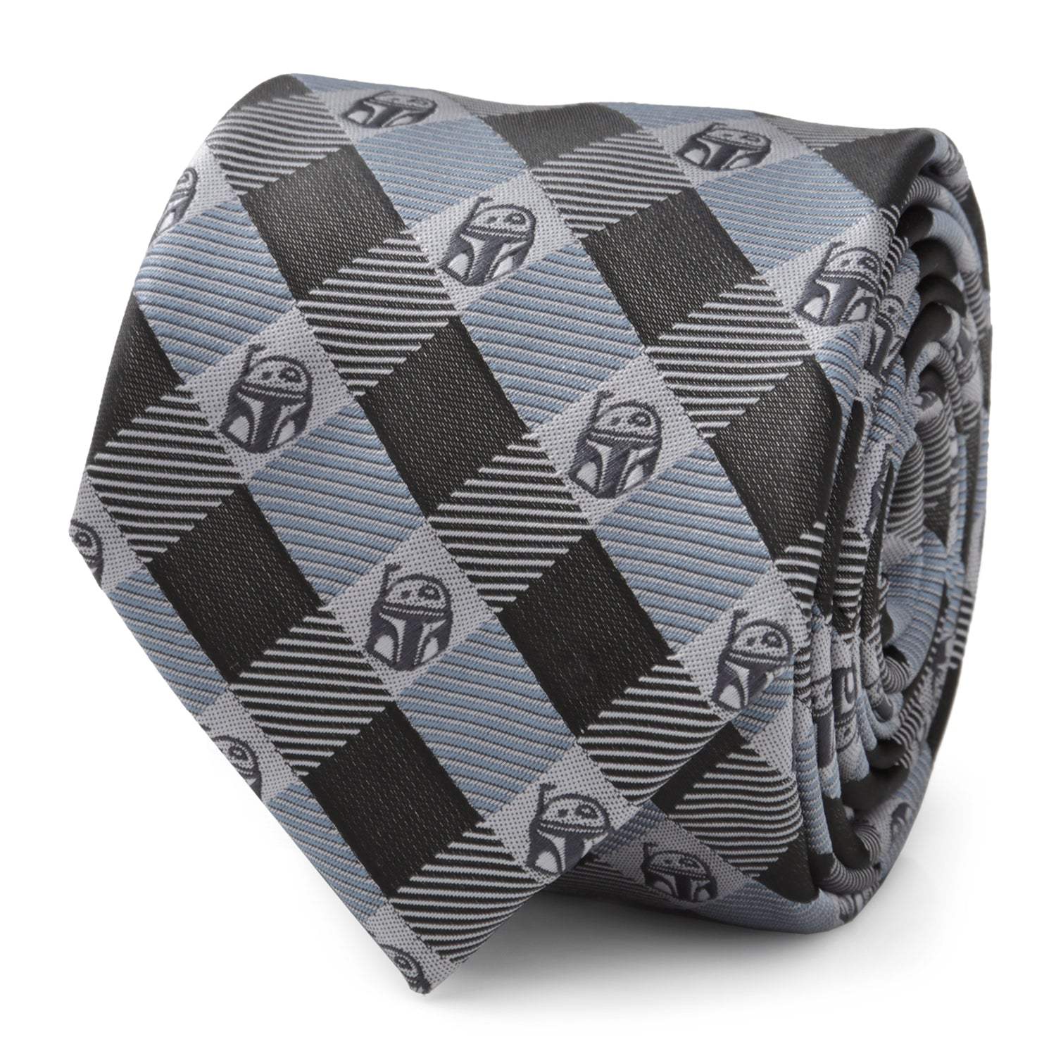 Star Wars Boba Fett Blue and Gray Plaid Tie - Cufflinks.com - Flyclothing LLC