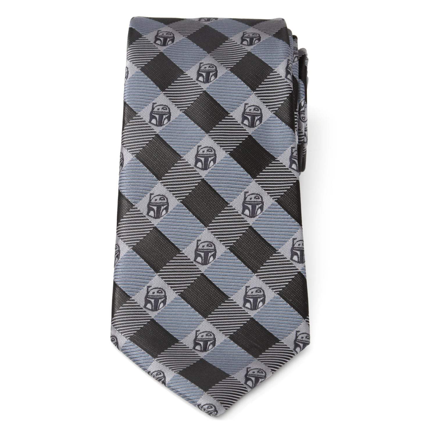 Star Wars Boba Fett Blue and Gray Plaid Tie - Cufflinks.com - Flyclothing LLC