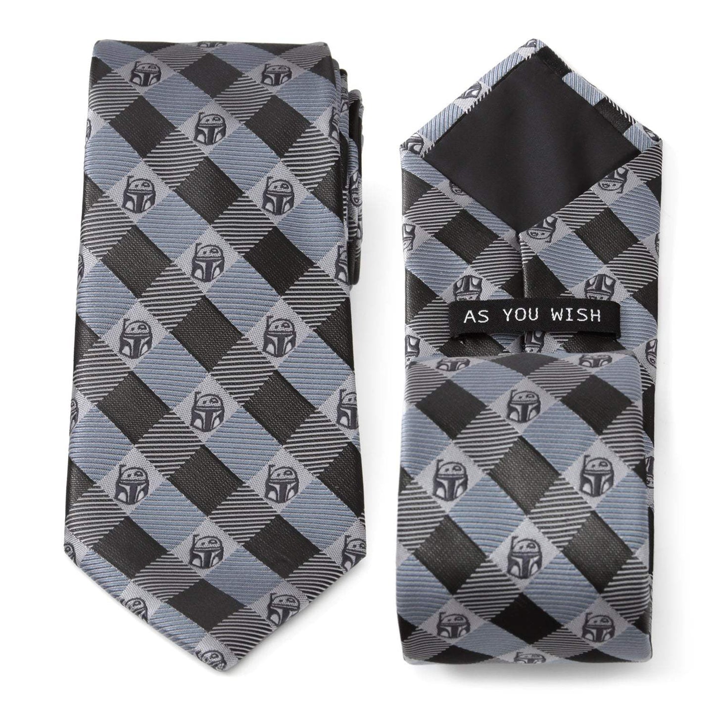 Star Wars Boba Fett Blue and Gray Plaid Tie - Cufflinks.com - Flyclothing LLC