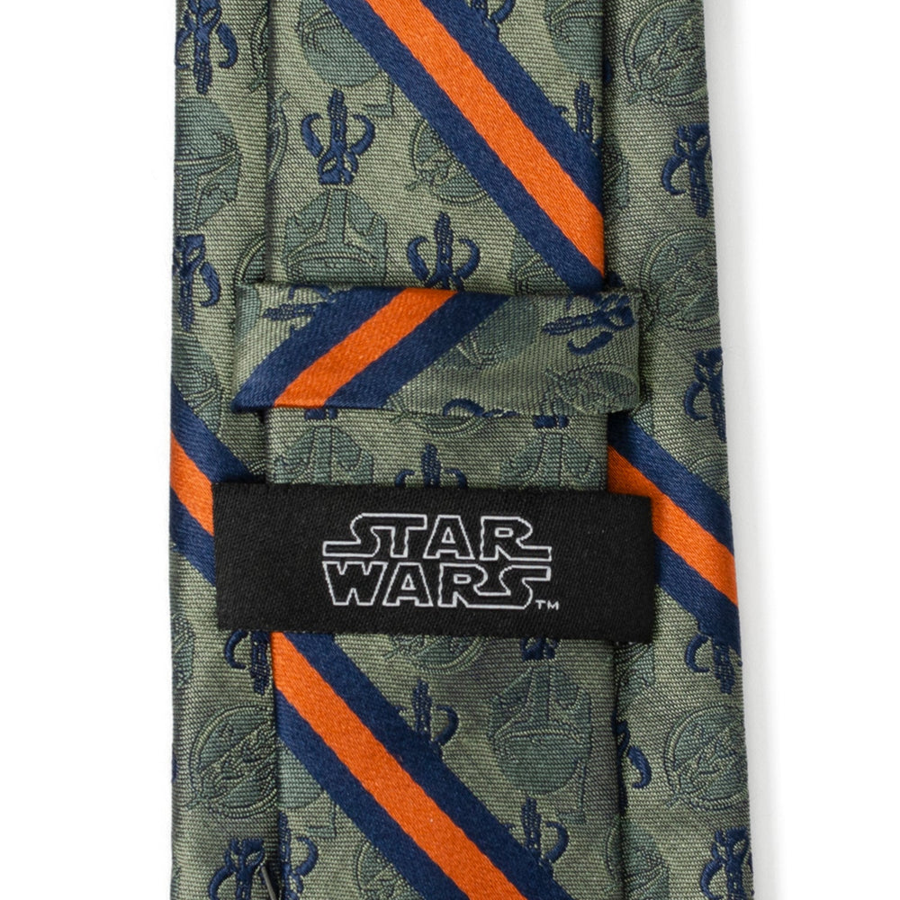 Star Wars Boba Fett Mythosaur Green, Orange, and Blue Striped Tie - Cufflinks.com - Flyclothing LLC