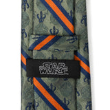 Star Wars Boba Fett Mythosaur Green, Orange, and Blue Striped Tie - Cufflinks.com - Flyclothing LLC