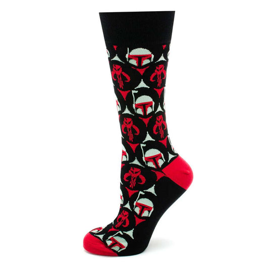 Star Wars Boba Fett and Mythosaur Black and Red Dress Socks and Crest Lapel Pin Gift Set - Cufflinks.com - Flyclothing LLC