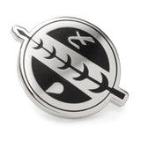 Star Wars Boba Fett Maroon and Black Argyle Socks and Crest Lapel Pin Gift Set