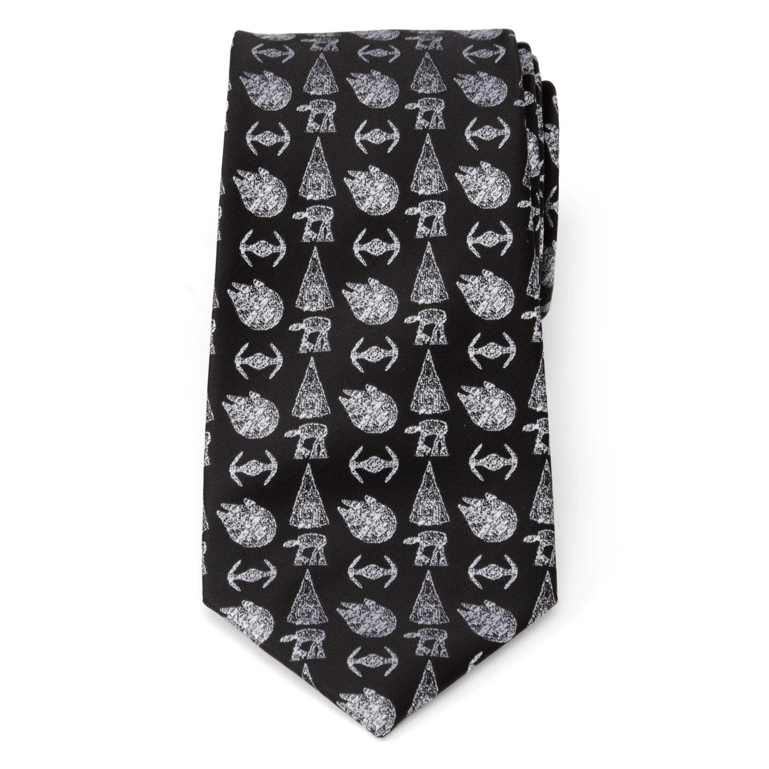 Star Wars Ships Black Tie - Cufflinks.com - Flyclothing LLC