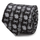 Star Wars Ships Black Tie - Cufflinks.com - Flyclothing LLC