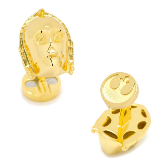 Star Wars C-3PO 3D Cufflinks - Cufflinks.com - Flyclothing LLC