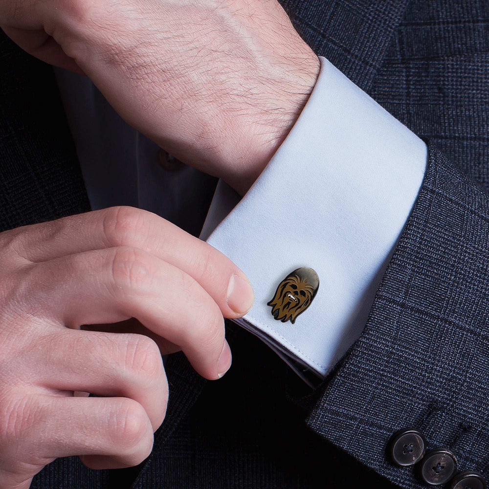 Star Wars Chewbacca Gunmetal Cufflinks - Cufflinks.com - Flyclothing LLC