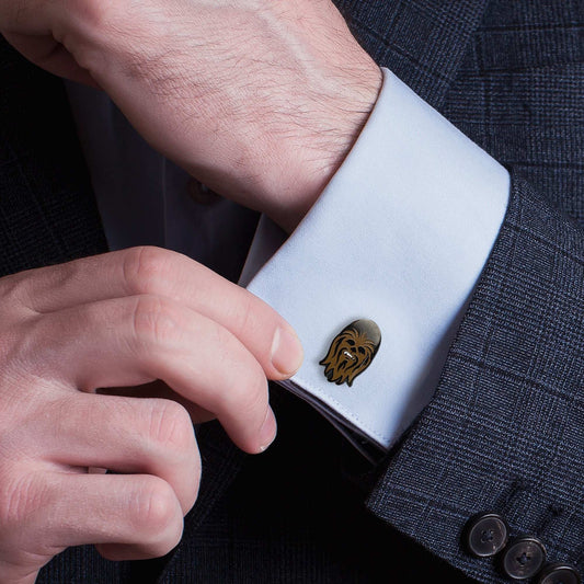 Star Wars Chewbacca Gunmetal Cufflinks - Cufflinks.com - Flyclothing LLC