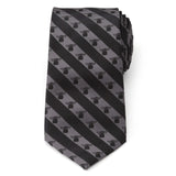 Star Wars Grogu Black and Gray Striped Tie - Cufflinks.com - Flyclothing LLC