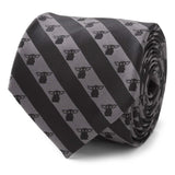 Star Wars Grogu Black and Gray Striped Tie - Cufflinks.com - Flyclothing LLC