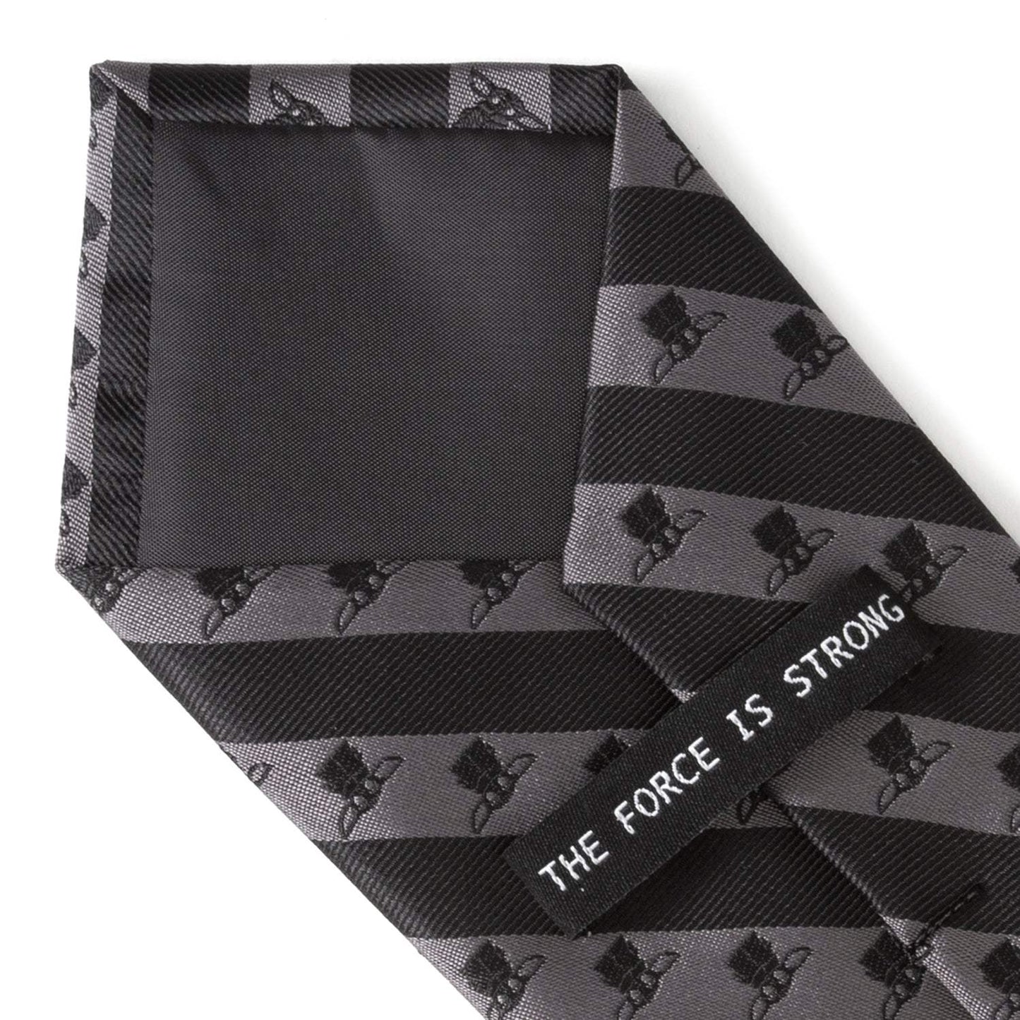 Star Wars Grogu Black and Gray Striped Tie - Cufflinks.com - Flyclothing LLC
