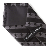 Star Wars Grogu Black and Gray Striped Tie - Cufflinks.com - Flyclothing LLC