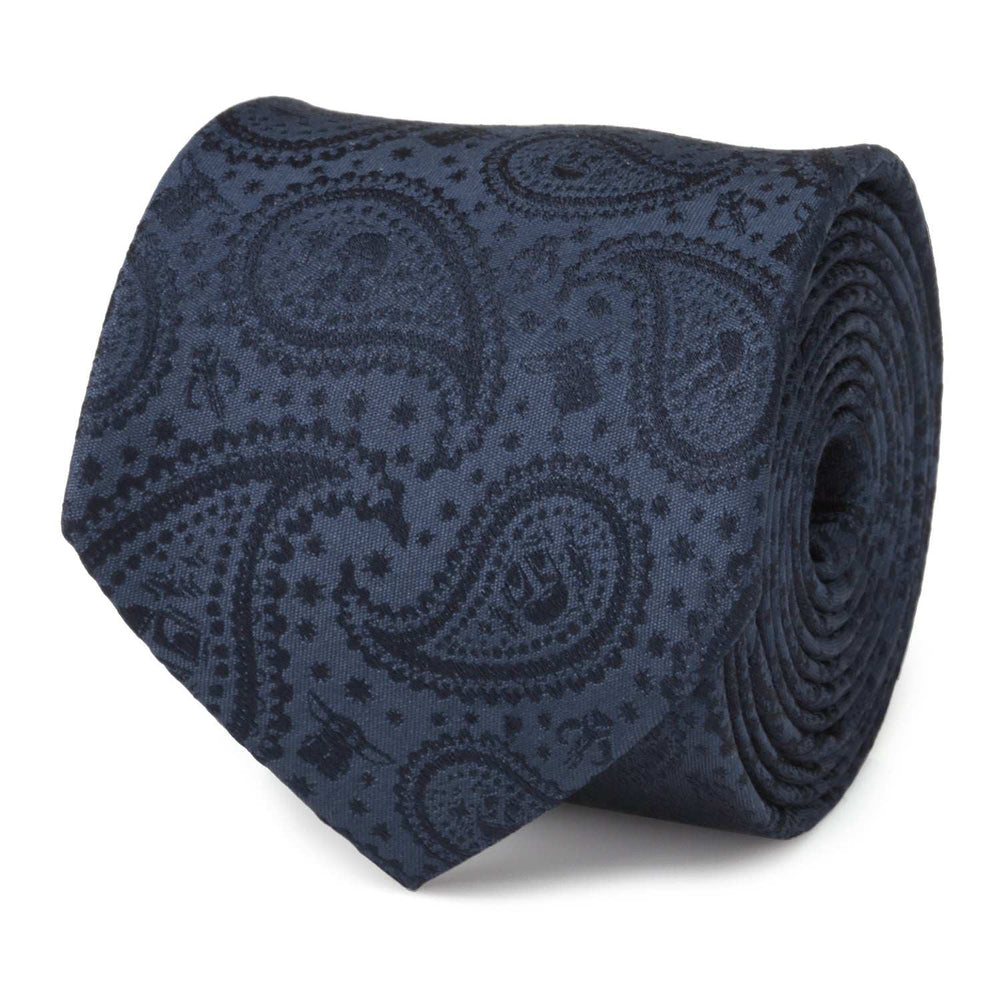 Star Wars Mandalorian and Grogu Navy Paisley Tie, Grogu Tie Bar, and Lapel Pin Gift Set - Cufflinks.com - Flyclothing LLC