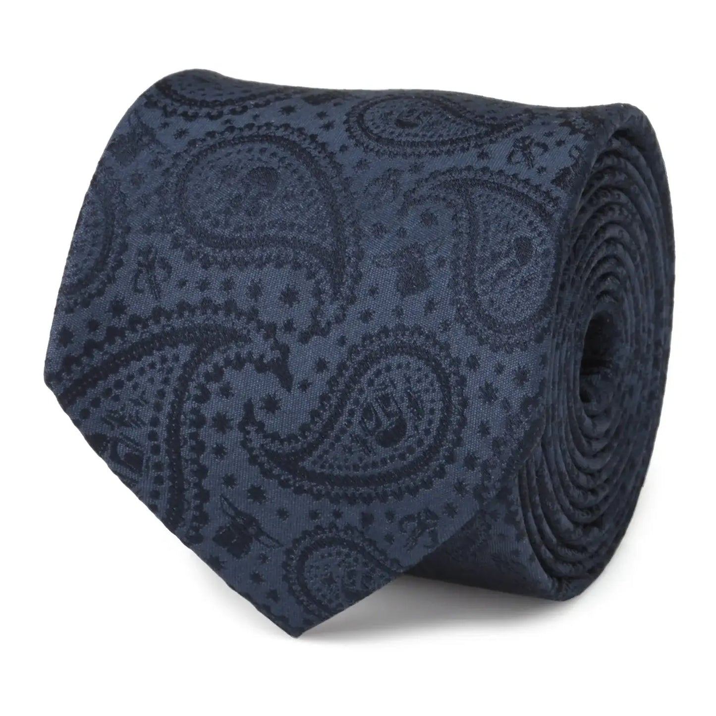 Star Wars Mandalorian and Grogu Navy Paisley Tie, Grogu Tie Bar, and Lapel Pin Gift Set - Cufflinks.com - Flyclothing LLC