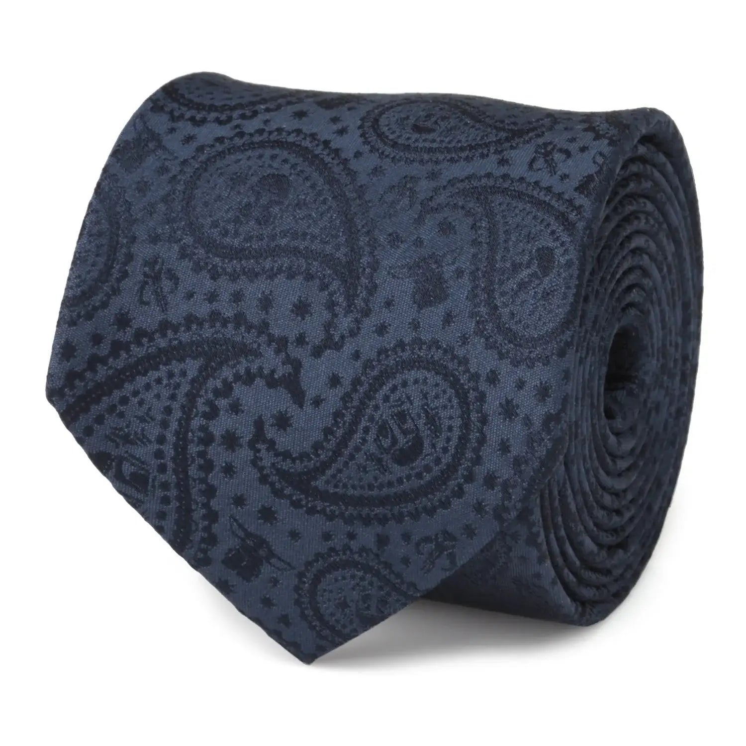 Star Wars Mandalorian and Grogu Navy Paisley Tie, Grogu Tie Bar, and Lapel Pin Gift Set - Cufflinks.com - Flyclothing LLC