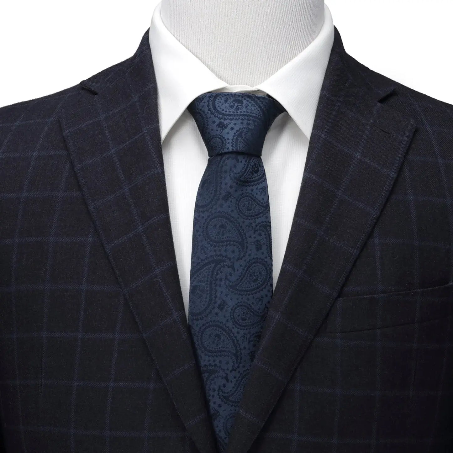 Star Wars Mandalorian and Grogu Navy Paisley Tie, Grogu Tie Bar, and Lapel Pin Gift Set - Cufflinks.com - Flyclothing LLC