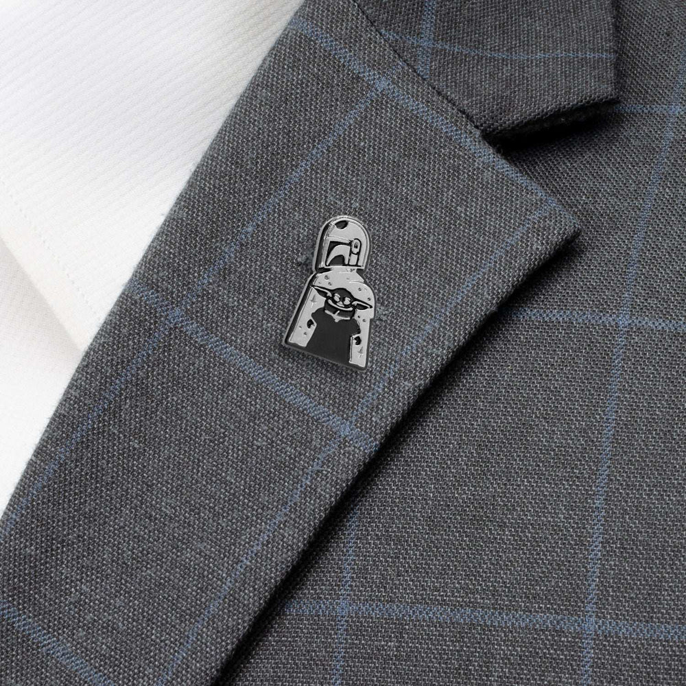 Star Wars Mandalorian and Grogu Navy Paisley Tie, Grogu Tie Bar, and Lapel Pin Gift Set - Cufflinks.com - Flyclothing LLC