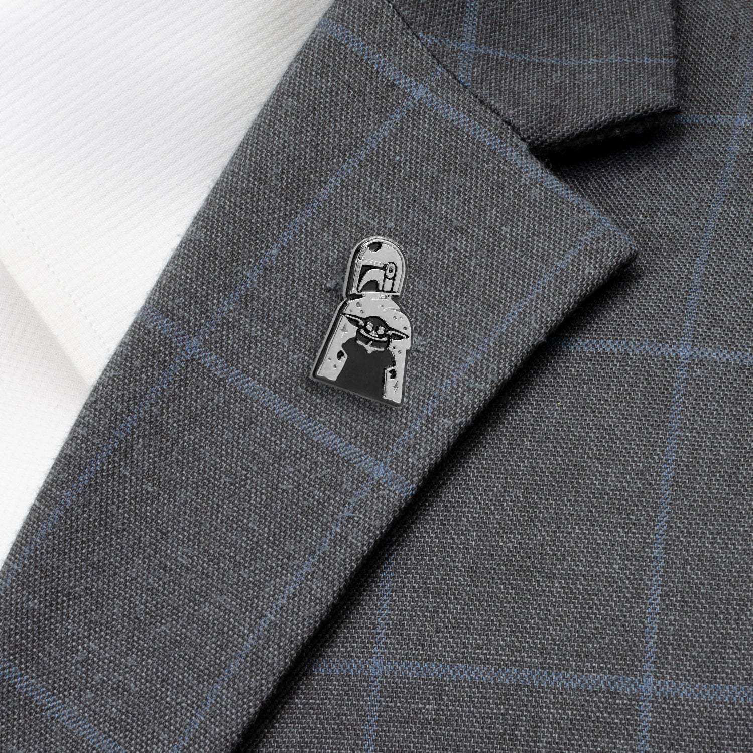 Star Wars Mandalorian and Grogu Navy Paisley Tie, Grogu Tie Bar, and Lapel Pin Gift Set - Cufflinks.com - Flyclothing LLC