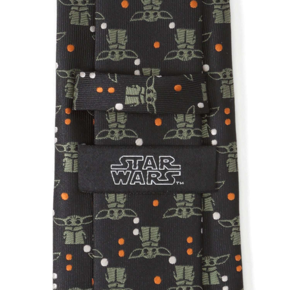 Star Wars Grogu Black and Orange Dotted Tie - Cufflinks.com - Flyclothing LLC