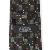 Star Wars Grogu Black and Orange Dotted Tie - Cufflinks.com - Flyclothing LLC