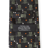 Star Wars Grogu Black and Orange Dotted Tie - Cufflinks.com - Flyclothing LLC