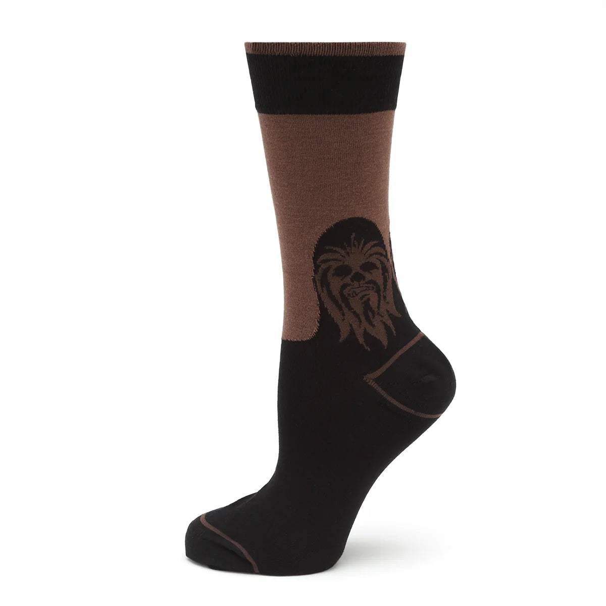 Star Wars Chewbacca Brown and Black Dress Socks and Rebel Alliance Starbird Crest Lapel Pin Gift Set - Cufflinks.com - Flyclothing LLC