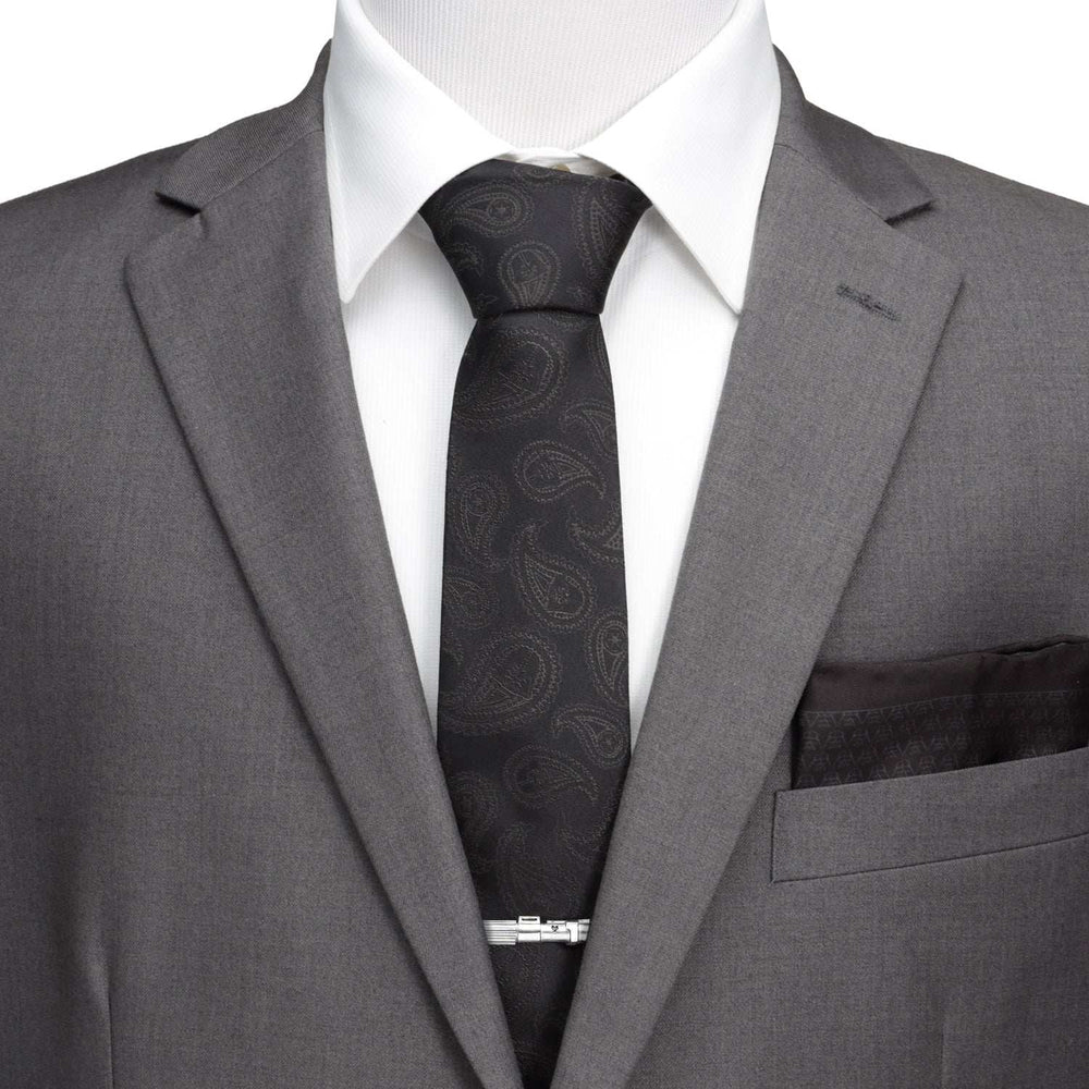Star Wars Darth Vader LIGHTSABER Tie Clip and Black Paisley Tie – Choose the Dark Side Gift Set - Cufflinks.com - Flyclothing LLC